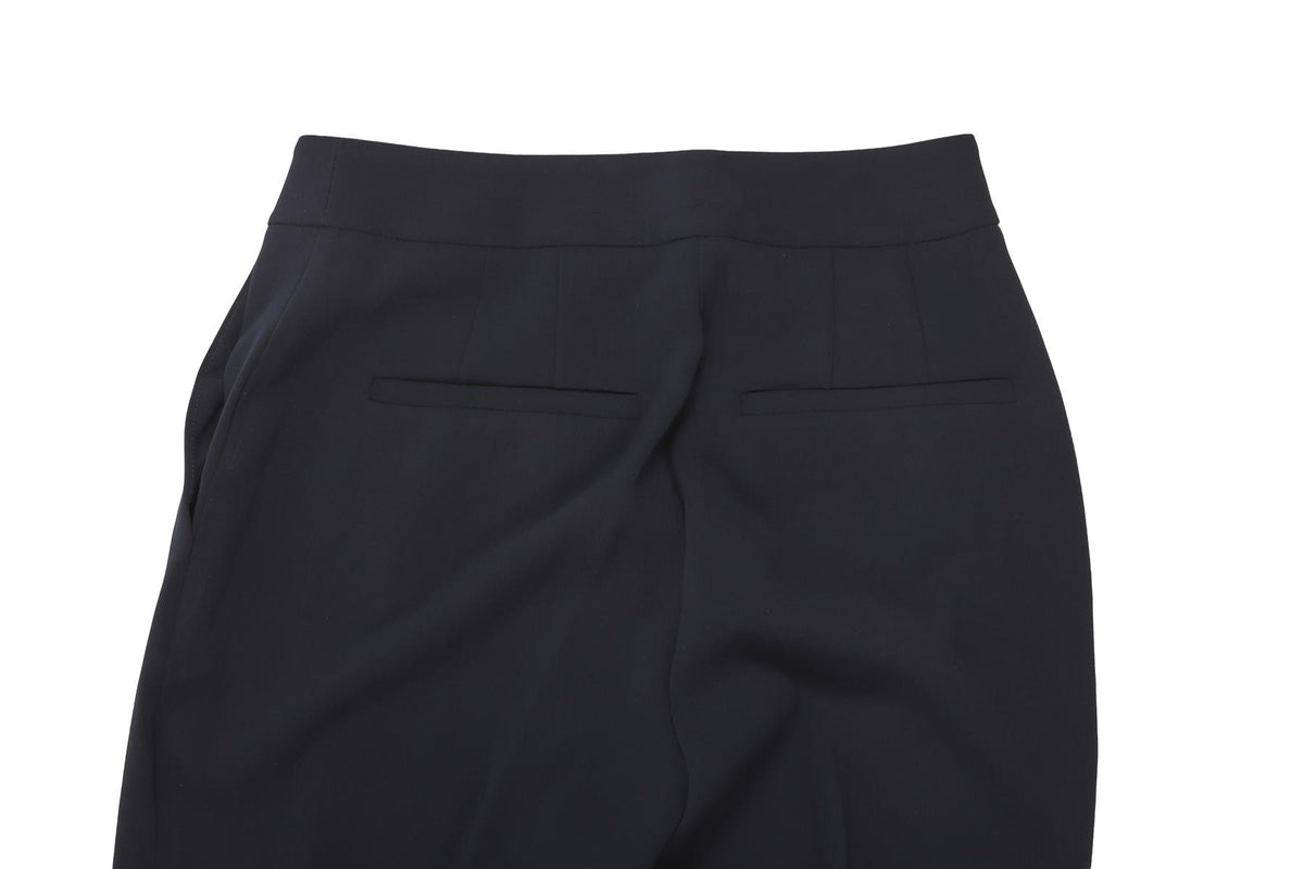 DIANE VON FURSTENBERG NAVY CREPE STRAIGHT LEG PANTS US 0 UK 4