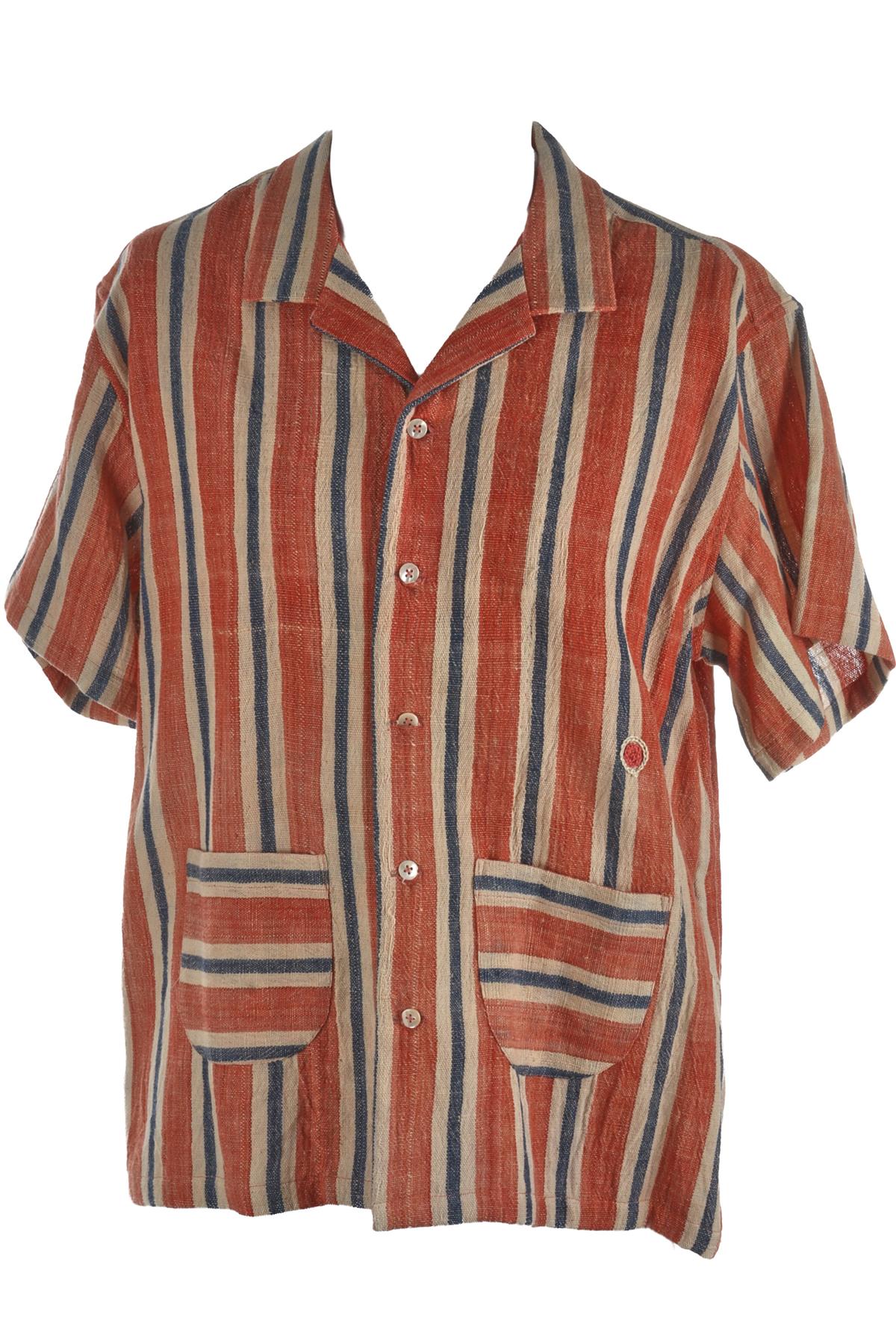 HARAGO MULTI MEN'S COTTON SHIRT SMALL