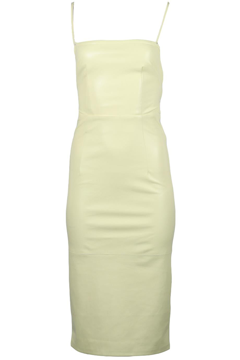 GOOD AMERICAN FAUX LEATHER MIDI DRESS UK 8