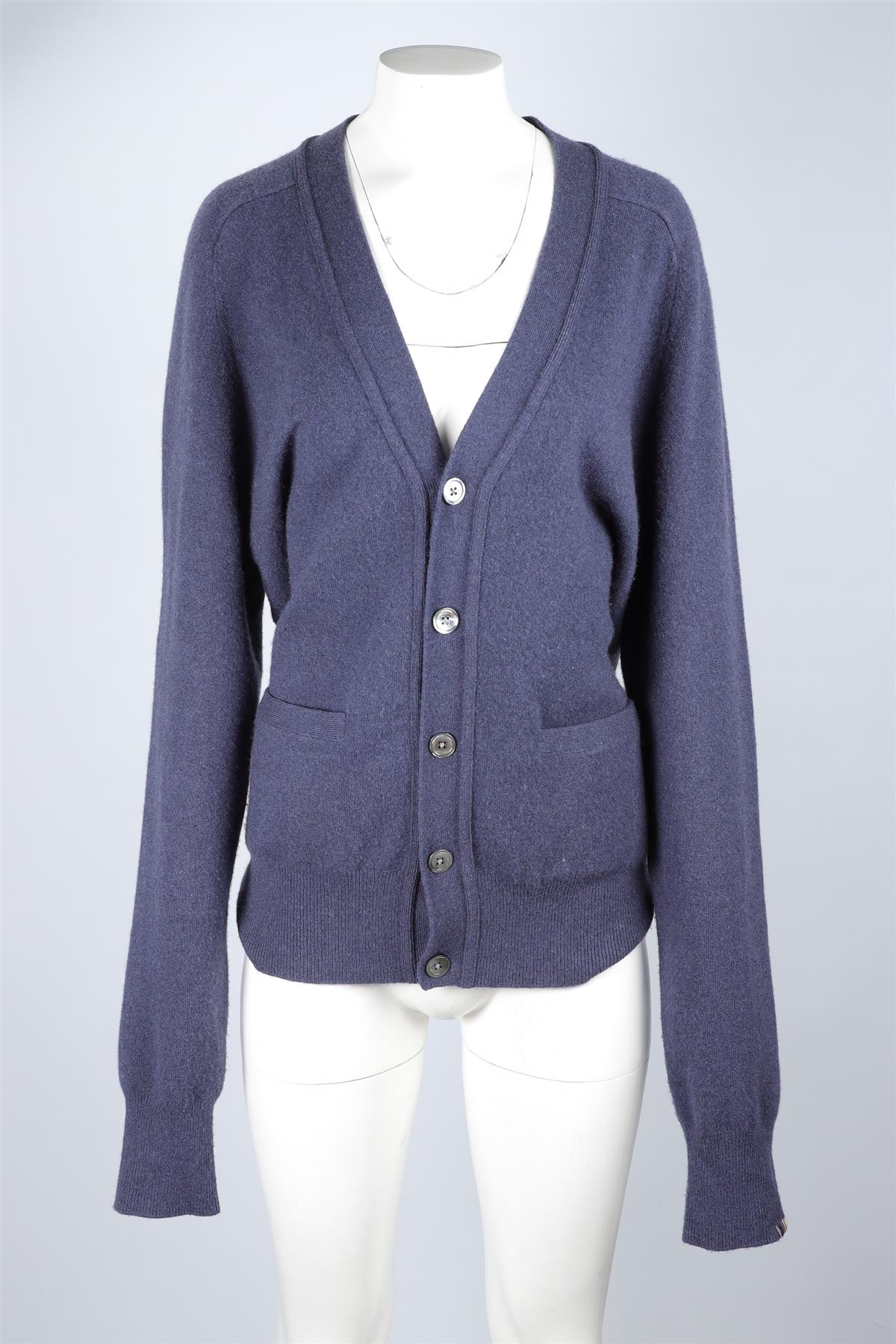 EXTREME CASHMERE NAVY CASHMERE CARDIGAN ONE SIZE