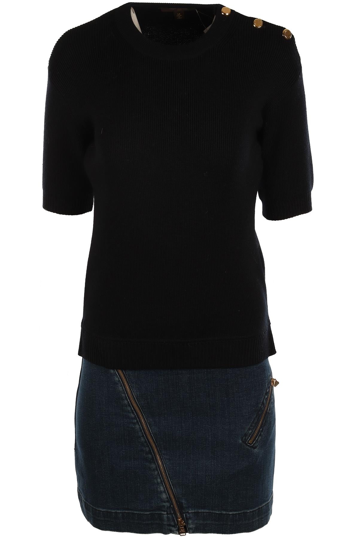 LOUIS VUITTON NAVY DENIM MINI DRESS MEDIUM