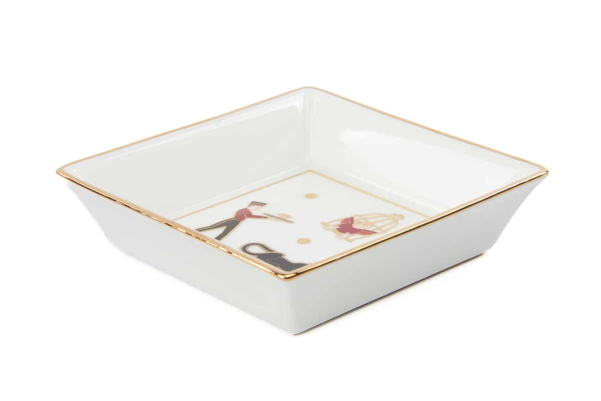 CARTIER WHITE DIABOLO DE CARTIER SET OF 4 TRINKET TRAYS