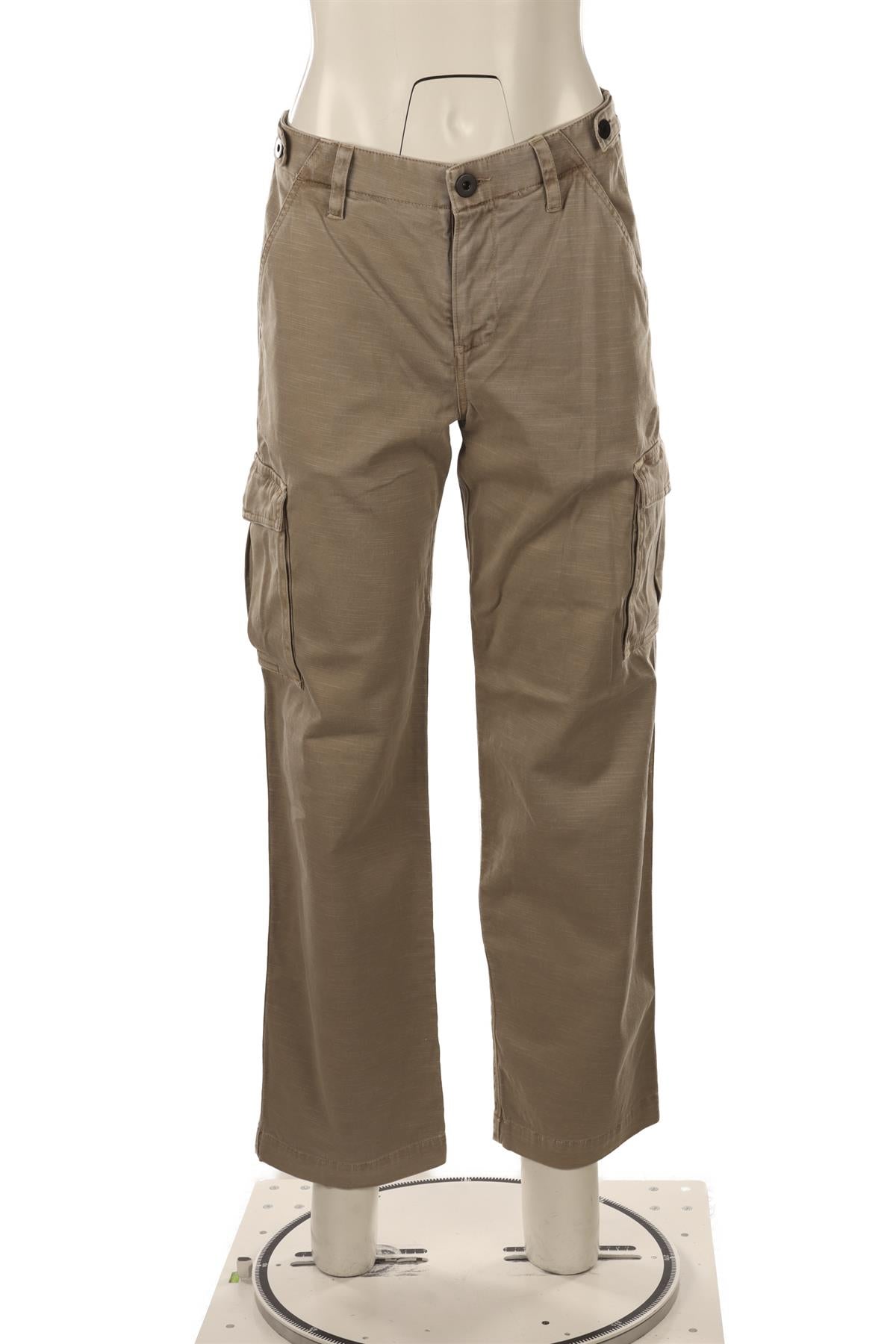 JAMES PERSE BEIGE COTTON CARGO PANTS UK 8