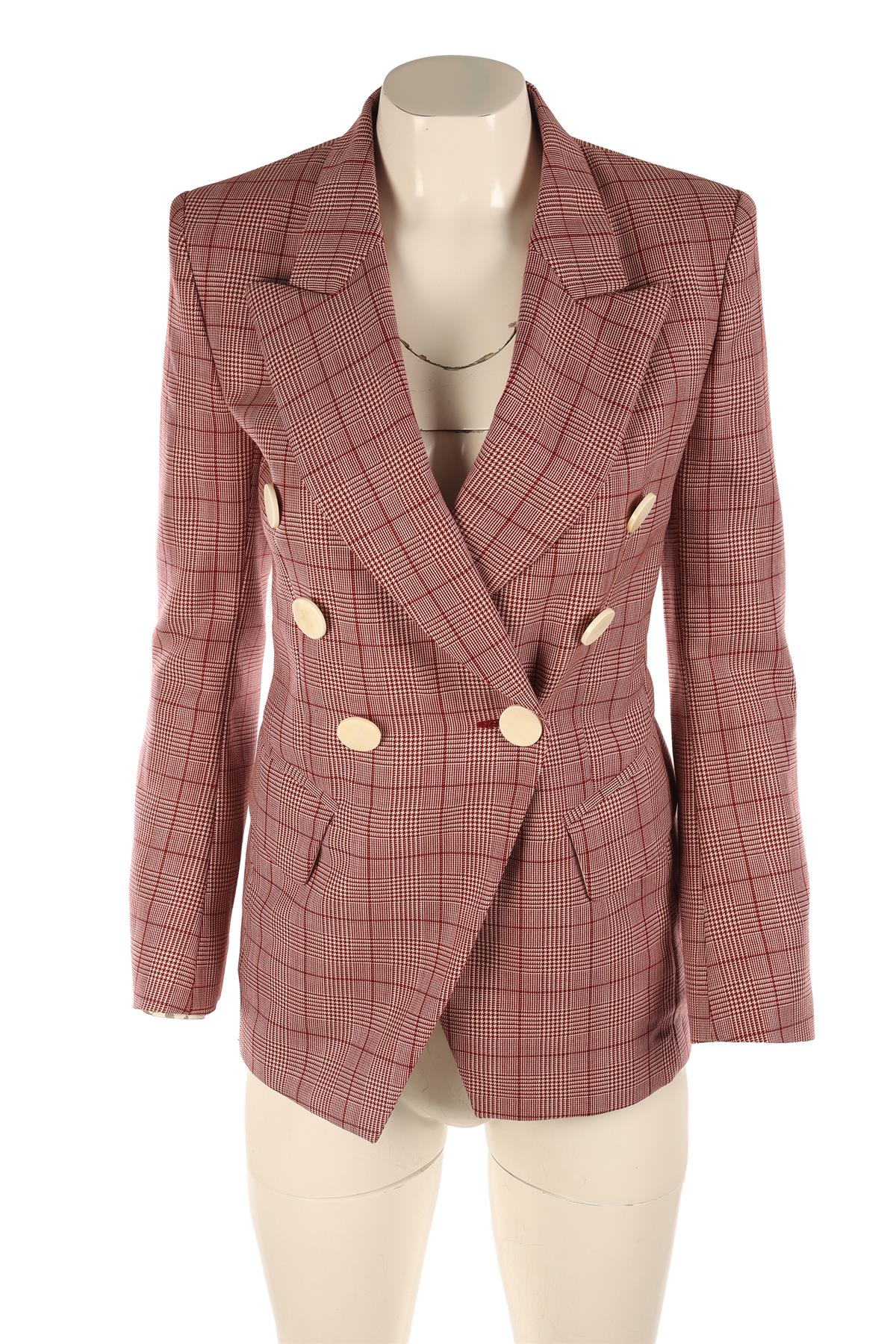 PETAR PETROV RED WOOL BLAZER FR 34 UK 6