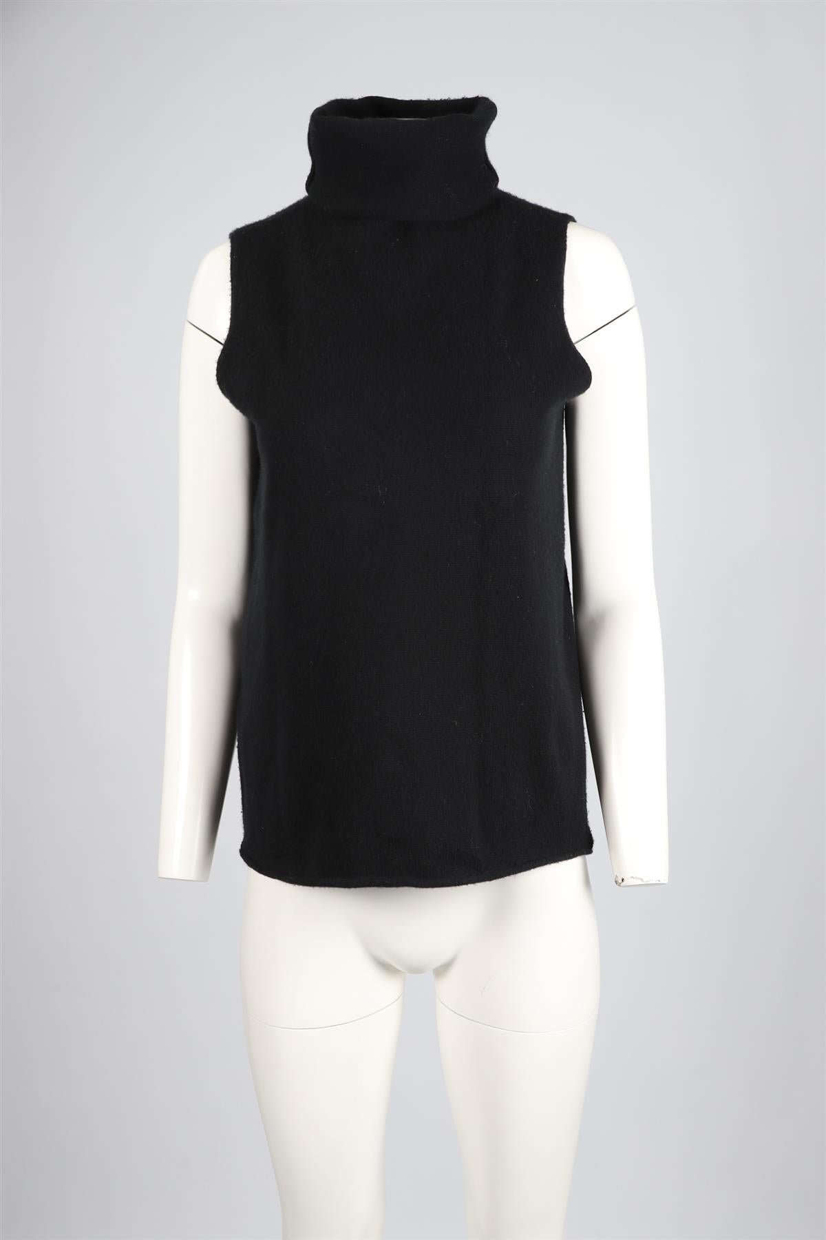KUJTEN BLACK CASHMERE VEST ONE SIZE