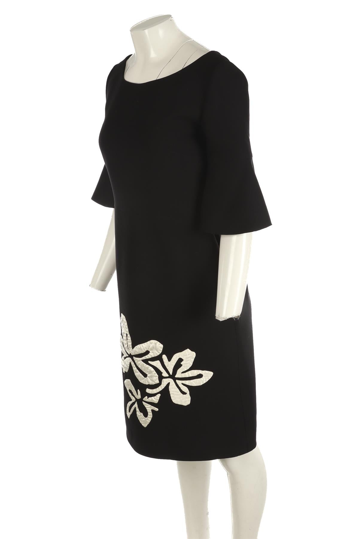 FENDI BLACK WOOL MIDI DRESS IT 42 UK 10
