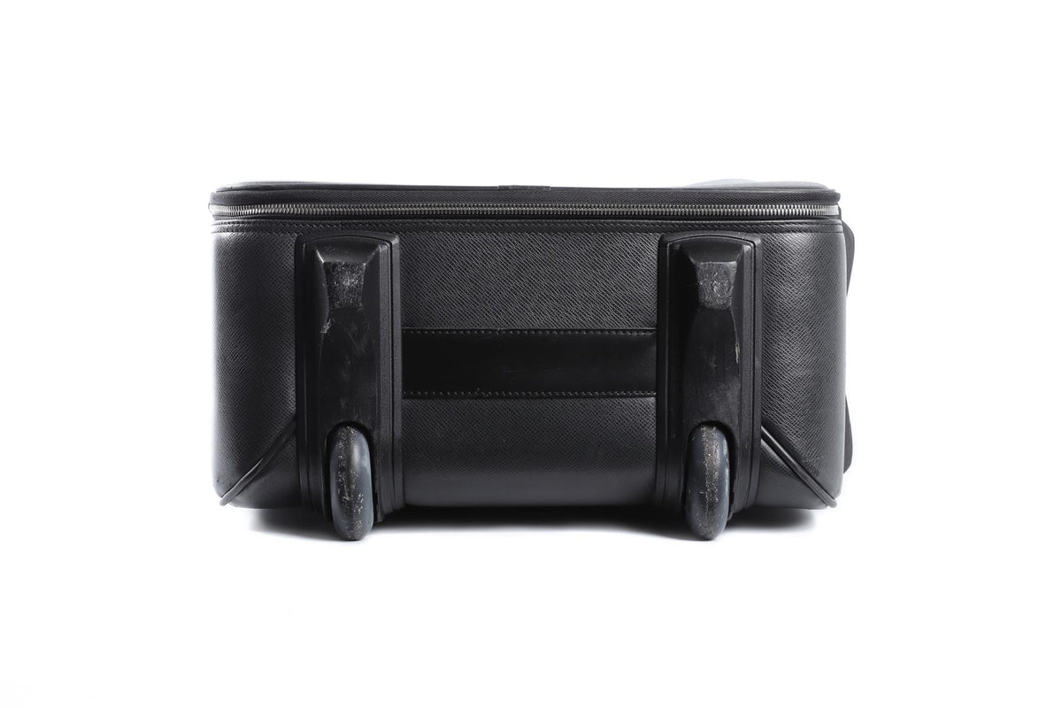 LOUIS VUITTON BLACK 2004 PEGASE 55 TAIGA LEATHER SUITCASE
