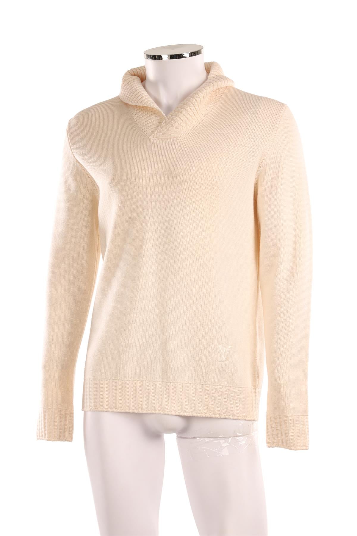 LOUIS VUITTON CREAM MEN'S WOOL SWEATER MEDIUM
