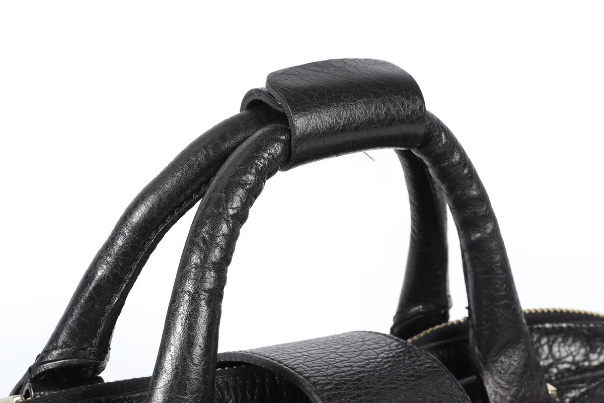 JIMMY CHOO BLACK RAPHAEL LEATHER SUITCASE