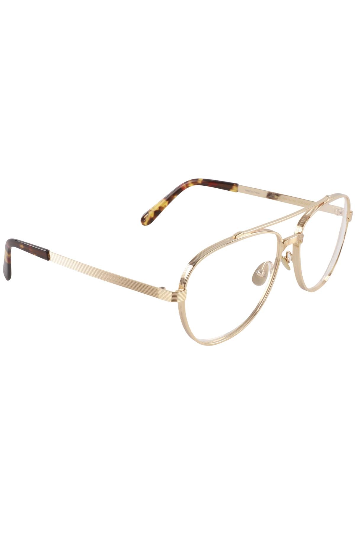 MOSCOT GOLD PILOT STYLE METAL GLASSES