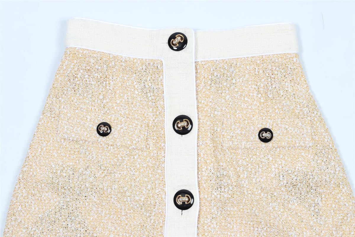 ALESSANDRA RICH COTTON BLEND MINI SKIRT IT 38 UK 6