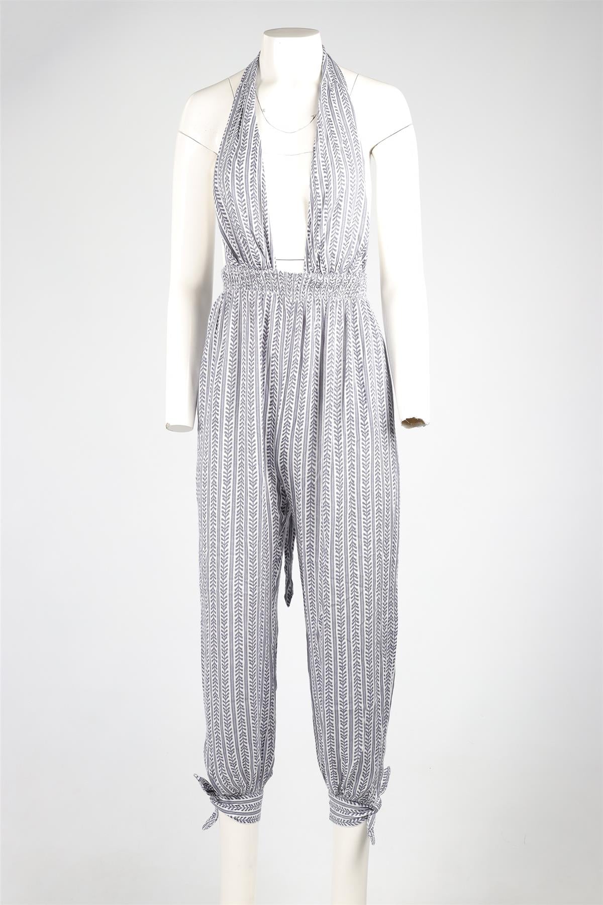 MARA HOFFMAN BLUE RAYON JUMPSUIT SMALL