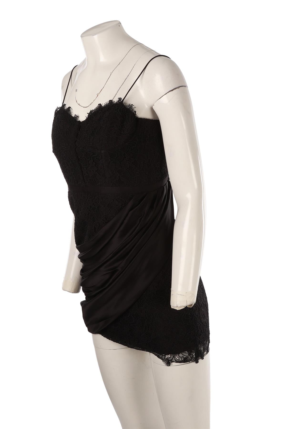 BLACK LACE MINI DRESS