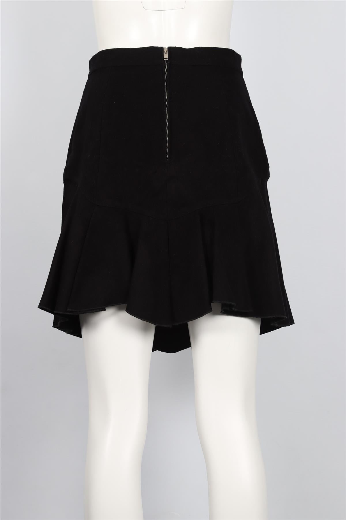 ISABEL MARANT BLACK COTTON BLEND MINI SKIRT FR 38 UK 10