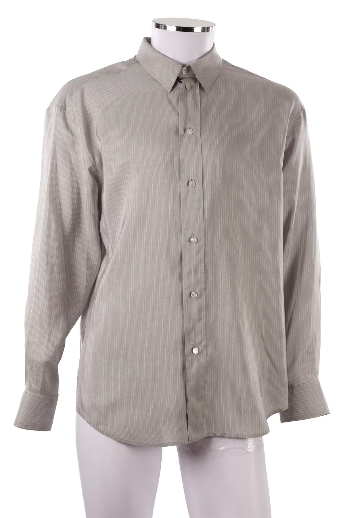 GREY MEN'S SILK SHIRT