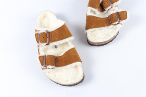 BIRKENSTOCK BROWN SUEDE SANDALS EU 38 UK 5 US 8