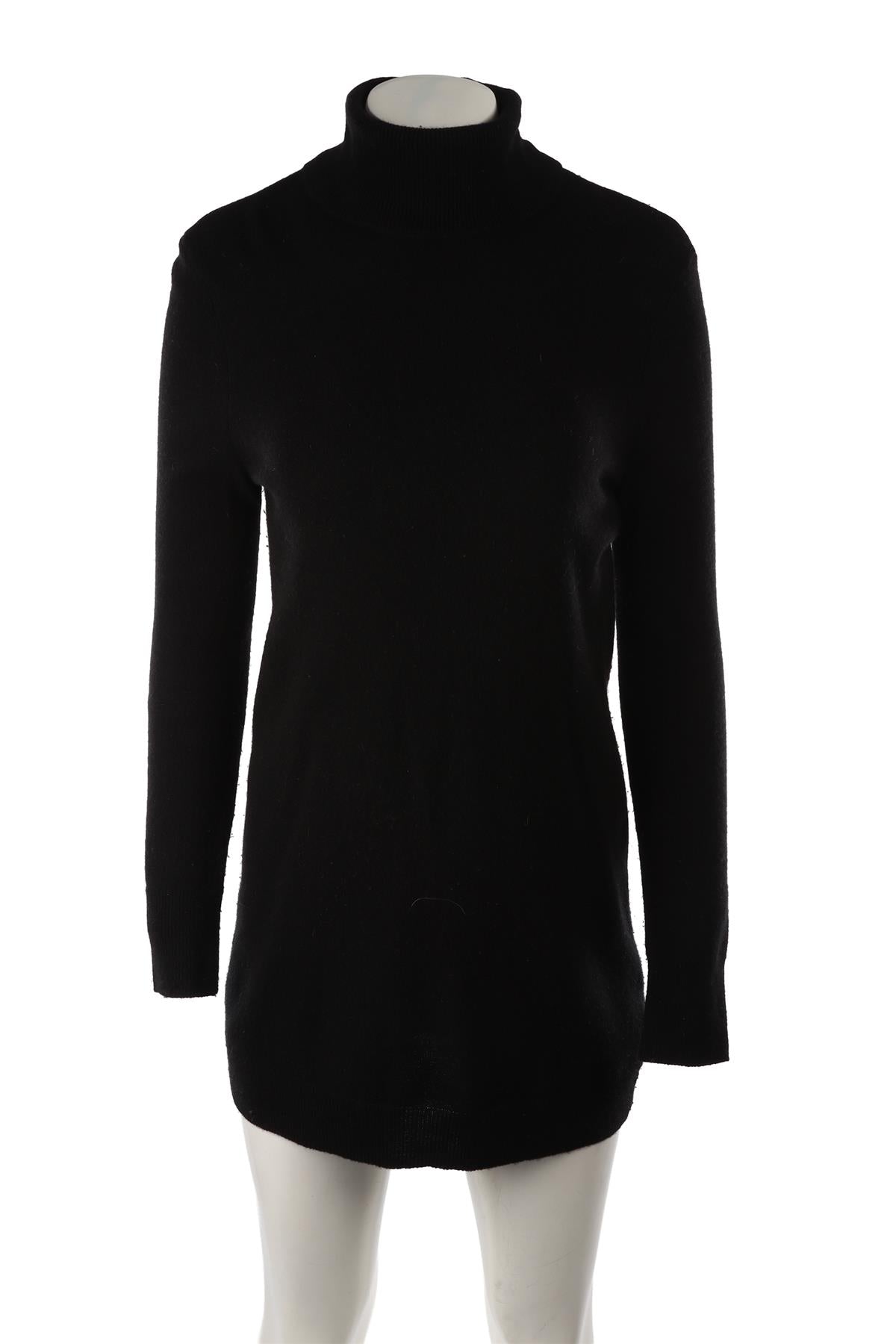 BLACK CASHMERE MINI DRESS