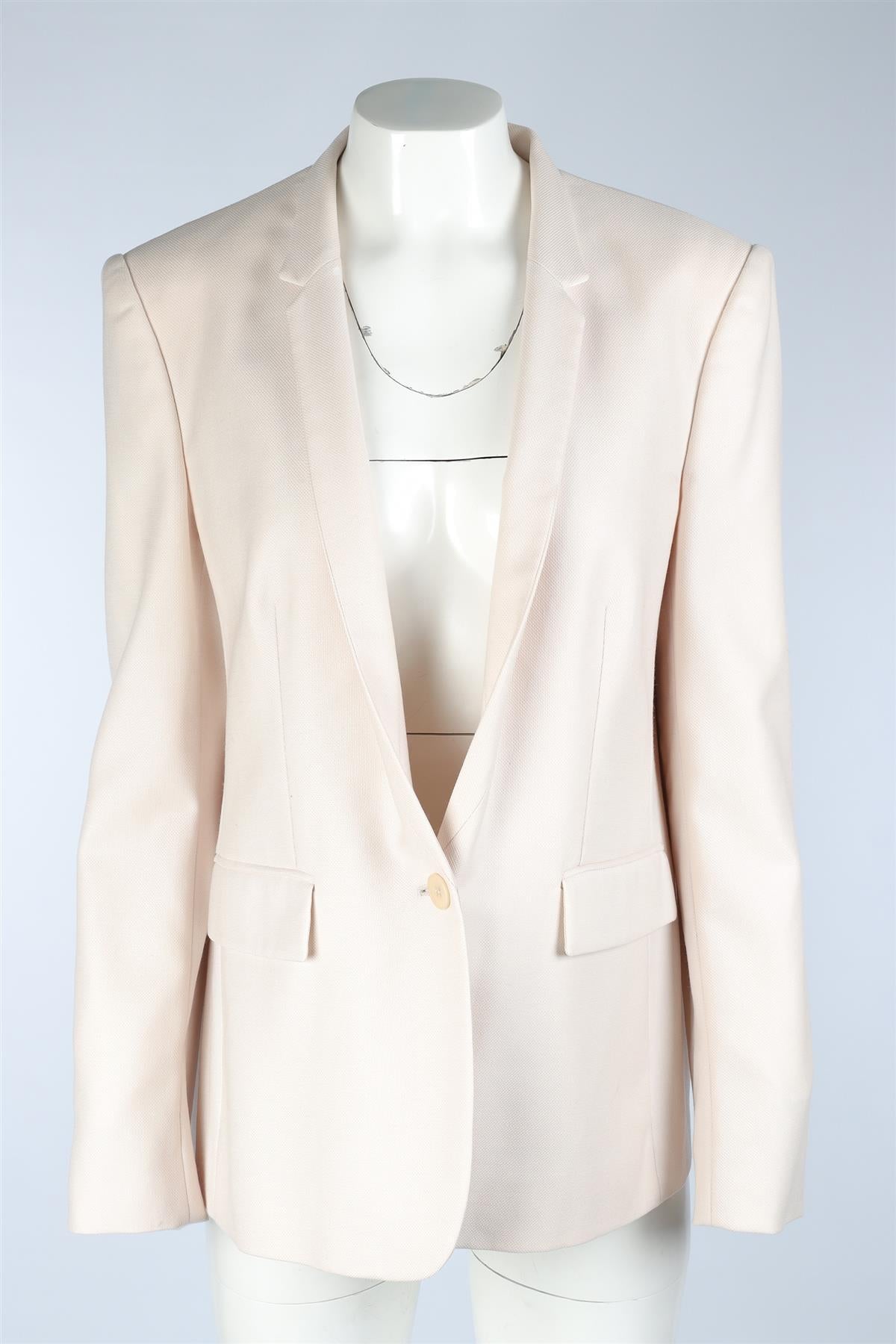 STELLA MCCARTNEY ECRU WOOL BLAZER IT 48 UK 16