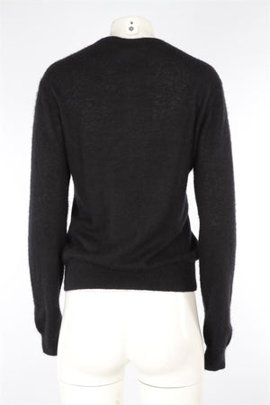 SAINT LAURENT BLACK MOHAIR SWEATER SMALL