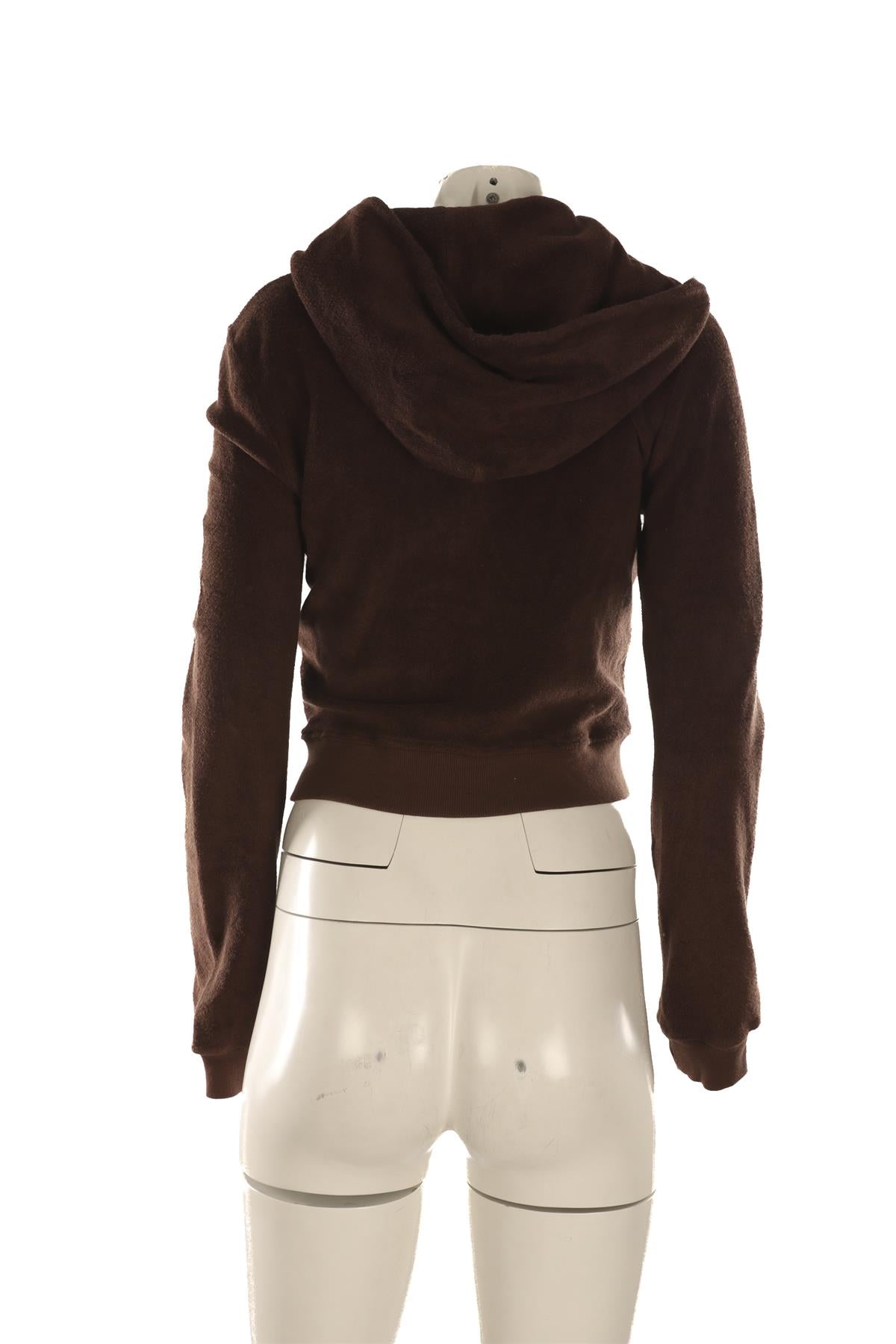RE/DONE BROWN COTTON HOODIE SMALL