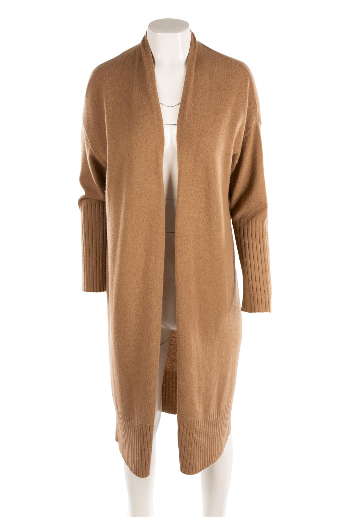 NILI LOTAN TAN CASHMERE CARDIGAN ONE SIZE