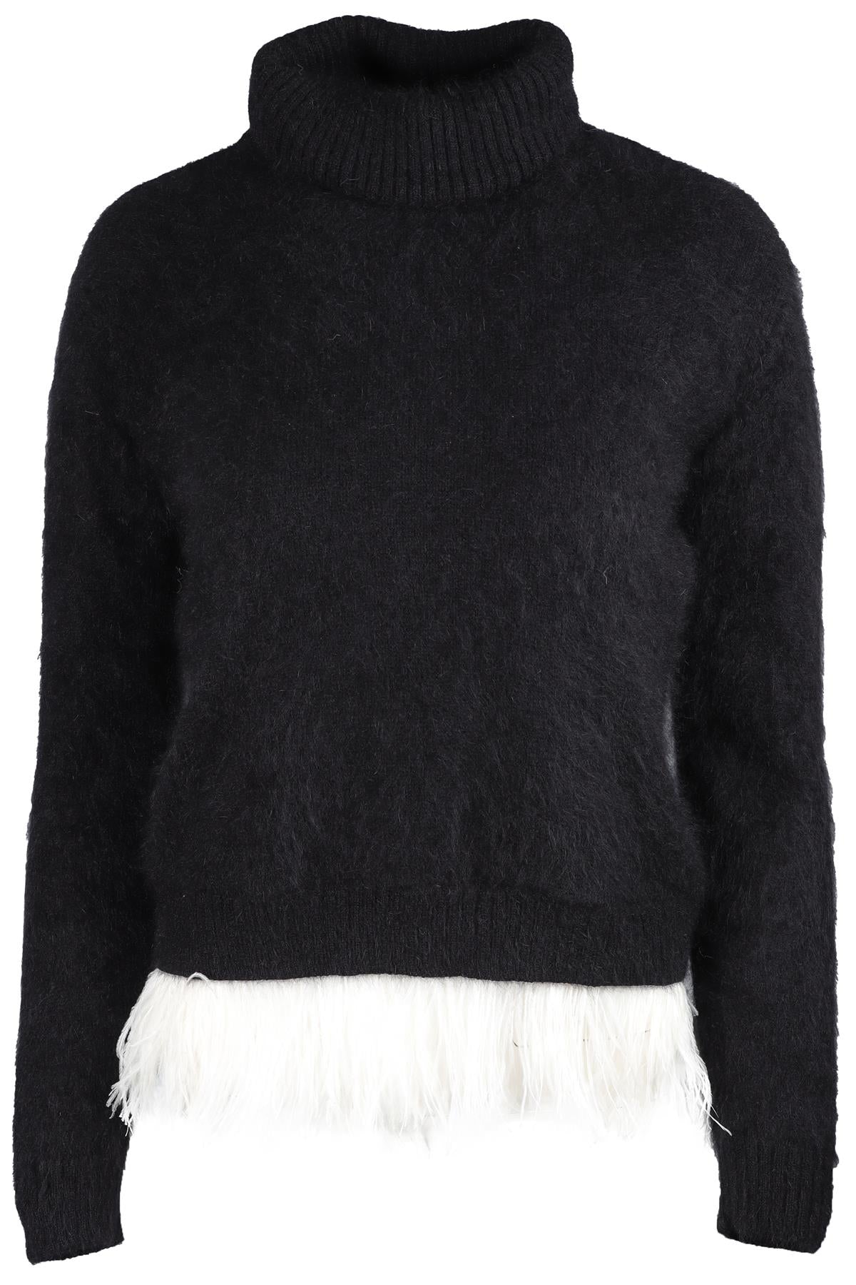 N°21 BLACK ANGORA SWEATER IT 38 UK 6