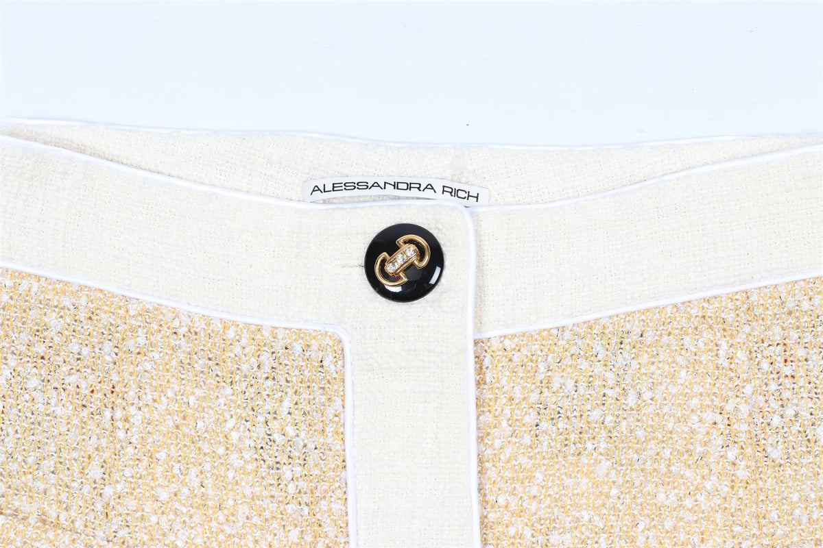 ALESSANDRA RICH COTTON BLEND MINI SKIRT IT 38 UK 6