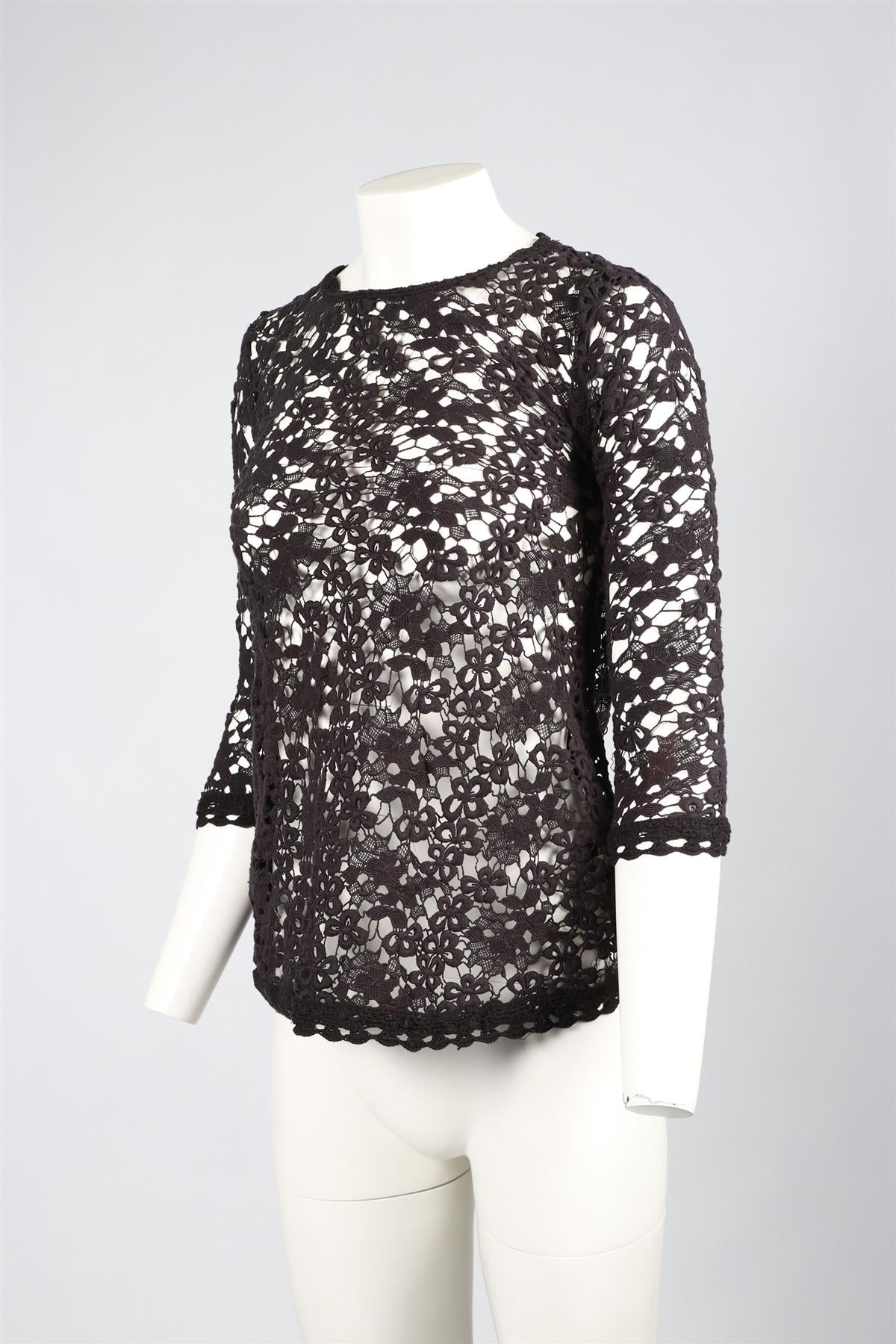 ISABEL MARANT ÉTOILE BLACK COTTON TOP FR 34 UK 6