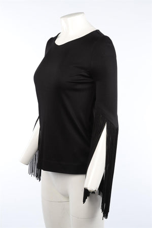 GALVAN LONDON BLACK JERSEY TOP FR 36 UK 8