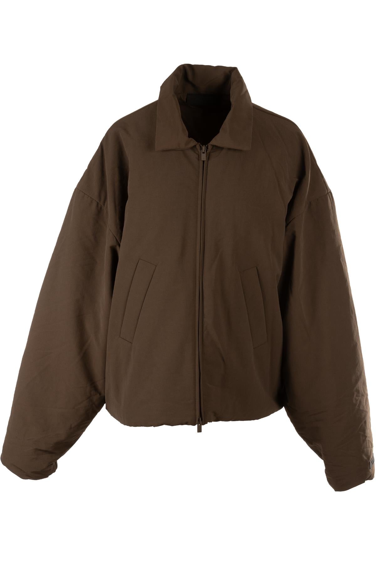 FEAR OF GOD ESSENTIALS BROWN SHELL JACKET SMALL