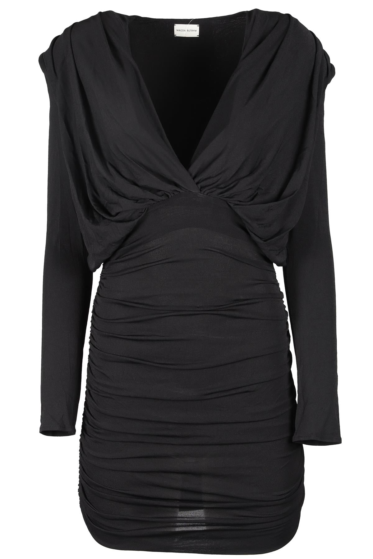 MAGDA BUTRYM BLACK JERSEY MINI DRESS FR 32 UK 4