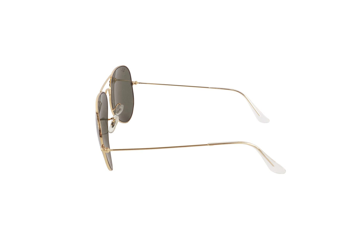 RAY BAN BLACK PILOT FRAME METAL SUNGLASSES