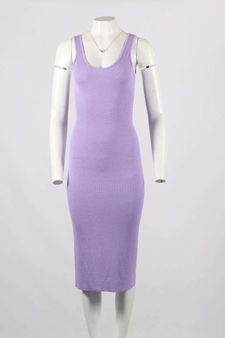 ENZA COSTA RIBBED MIDI DRESS MEDIUM
