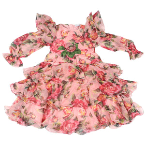 DOLCE & GABANNA PINK KIDS GIRLS SILK DRESS 4 YEARS