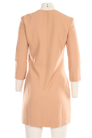 CELINE TAN CREPE MINI DRESS FR 40 UK 12