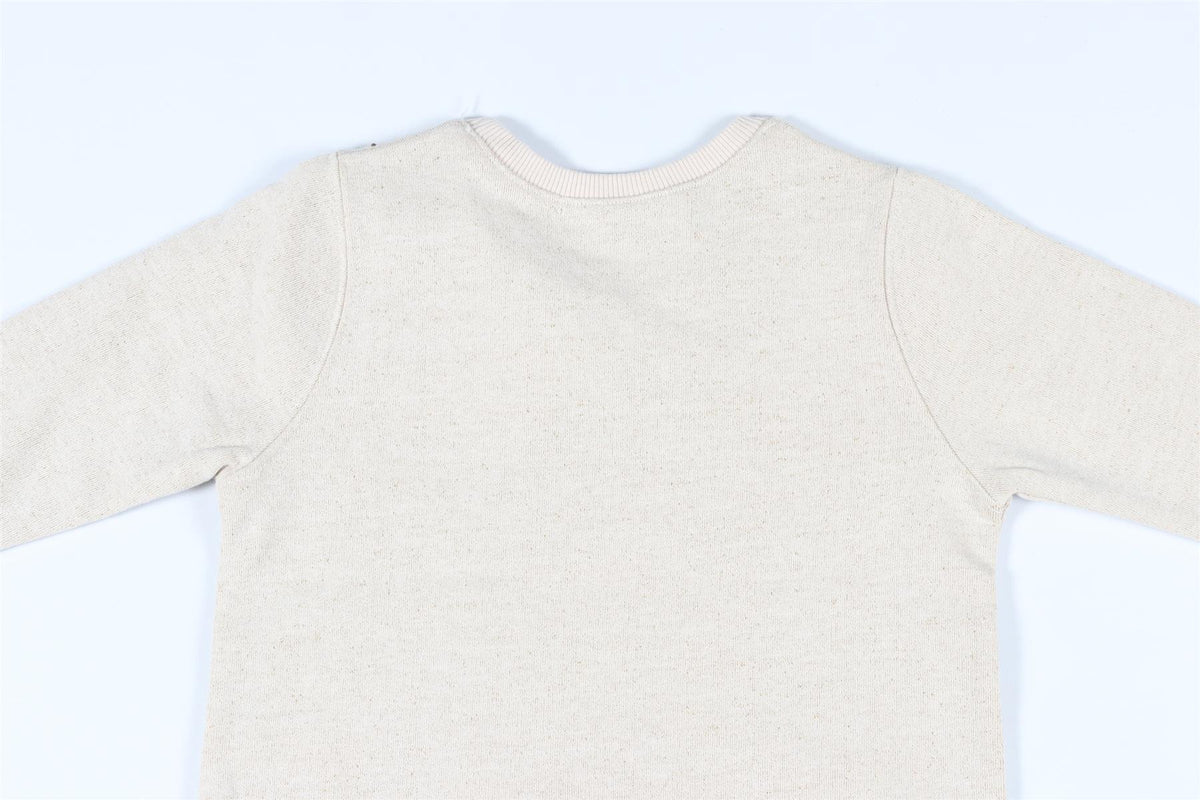 BONPOINT BEIGE KIDS GIRLS COTTON SWEATSHIRT 3 YEARS