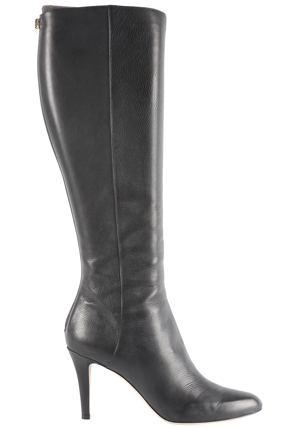 JIMMY CHOO BLACK LEATHER KNEE HIGH BOOTS EU 39 UK 6, US 9