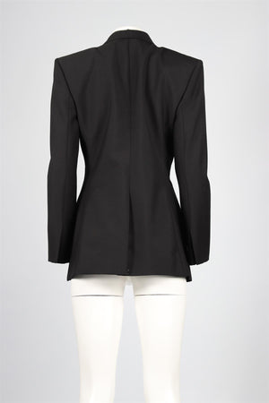 GIVENCHY BLACK WOOL BLEND BLAZER FR 42 UK 14