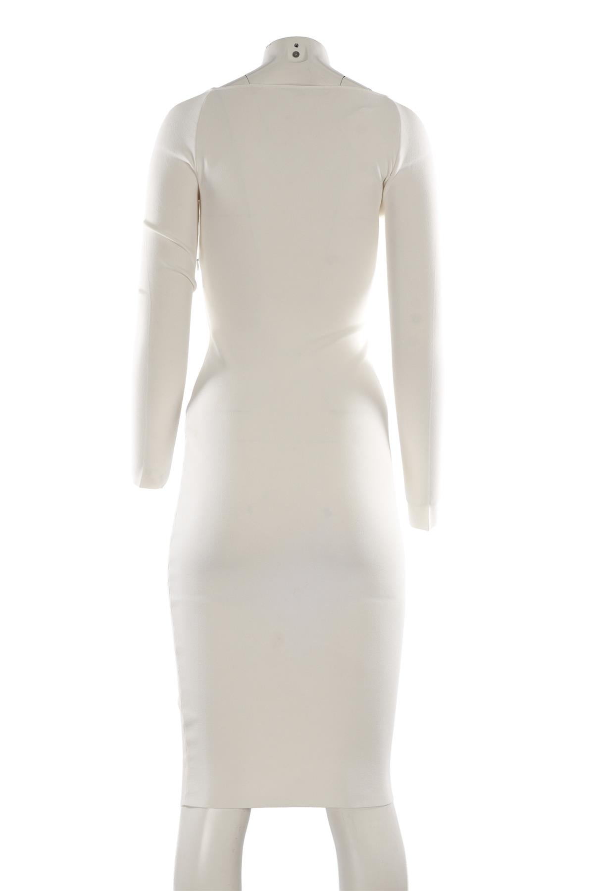 ECRU KNIT MIDI DRESS