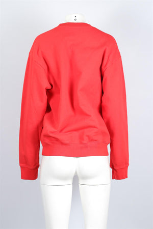 SPORTY & RICH RED COTTON SWEATER SMALL