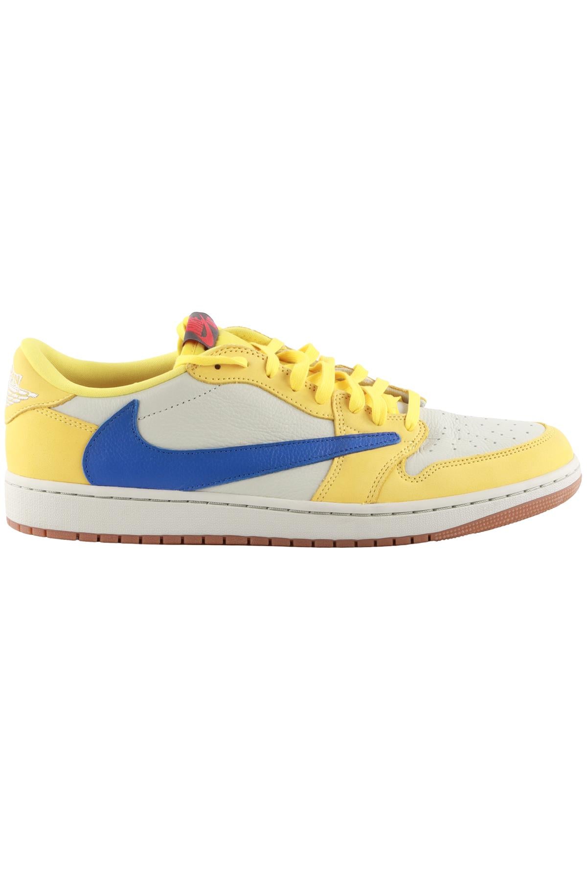 NIKE + TRAVIS SCOTT YELLOW MEN'S AIR JORDAN 1 CANARY/RACER BLUE SNEAKERS EU 47.5 UK 12 US 14.5