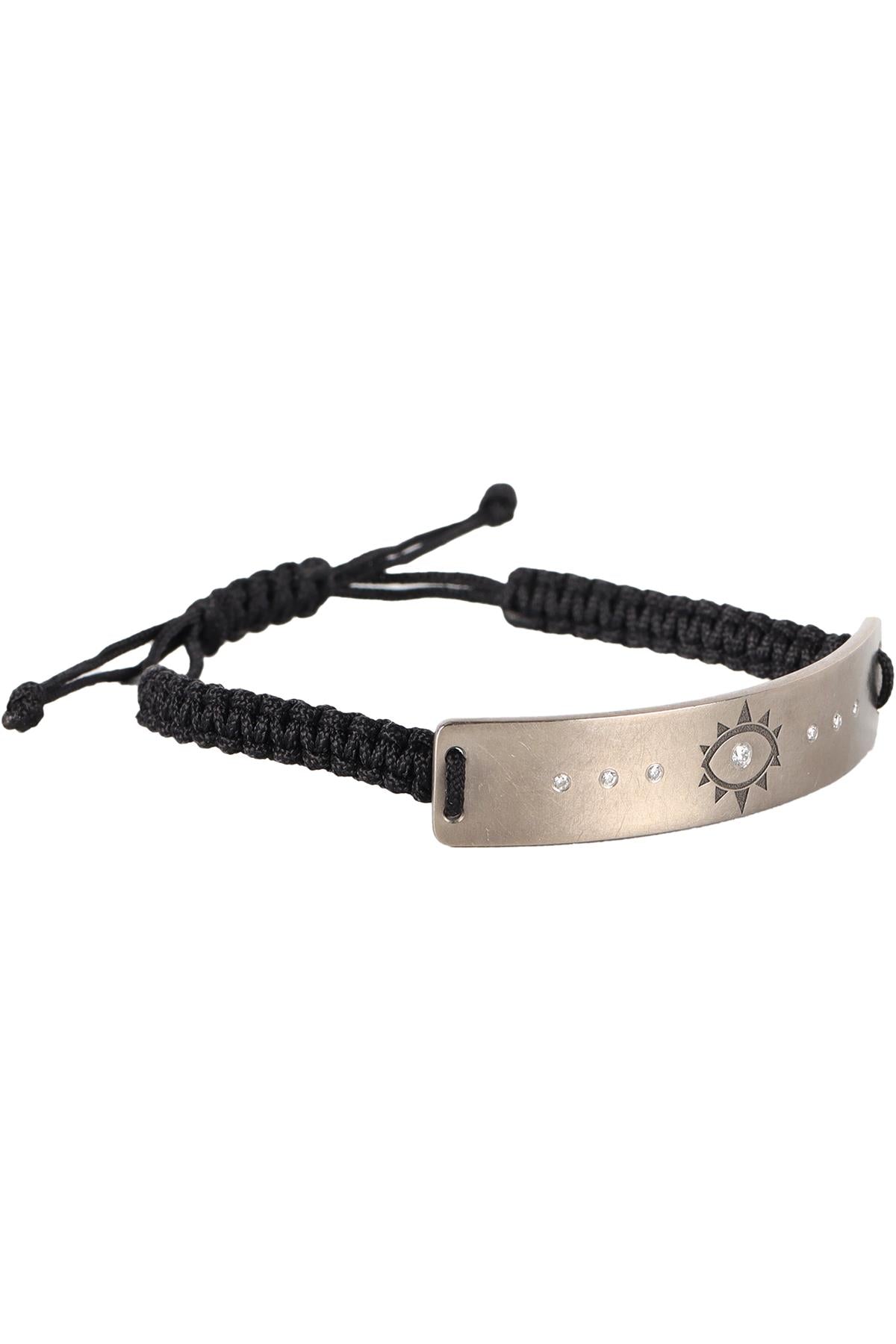 Diane Kordas Black Evil Eye Diamond and Titanium Bracelet