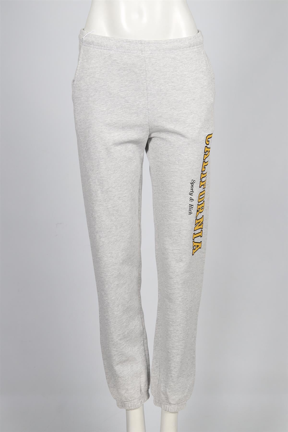SPORTY & RICH COTTON BLEND TRACK PANTS SMALL