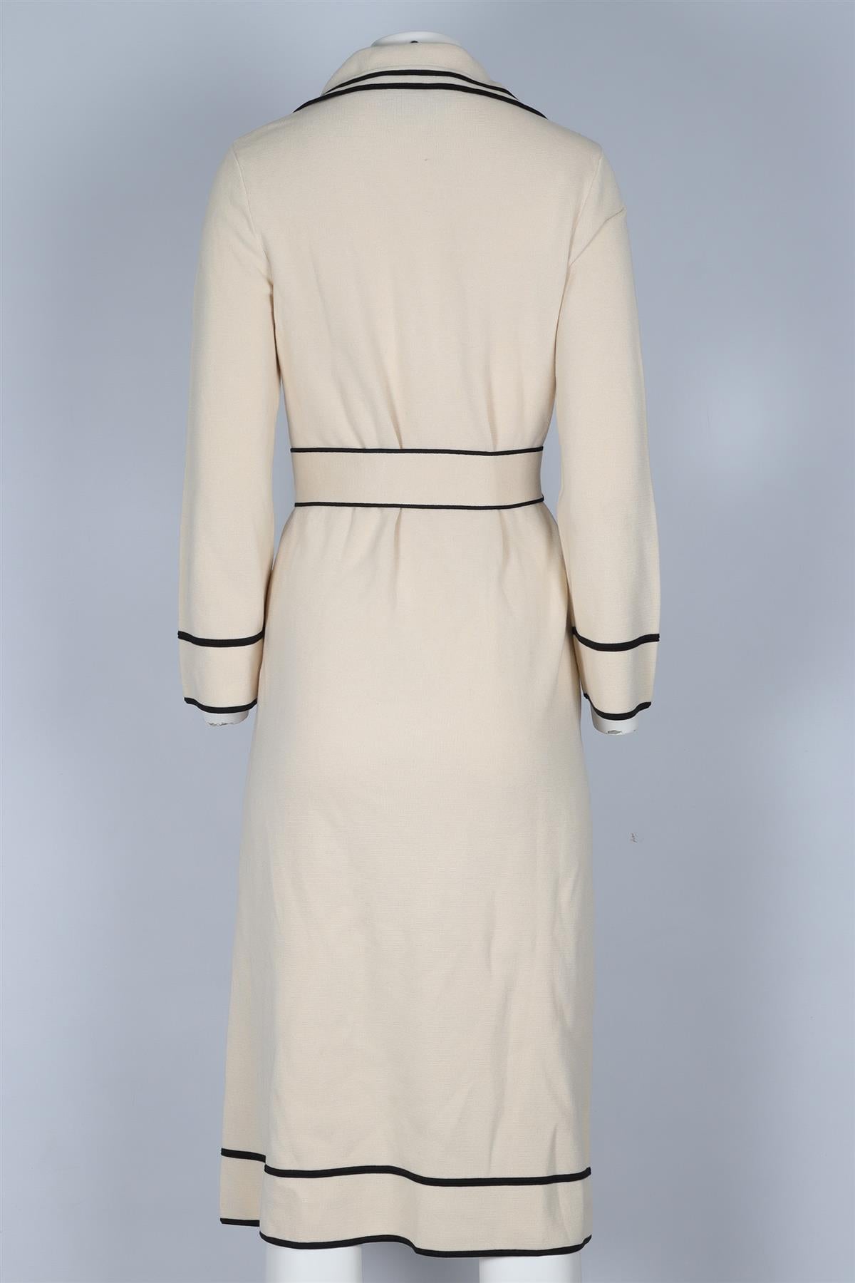 GUCCI CREAM COTTON MIDI DRESS XSMALL