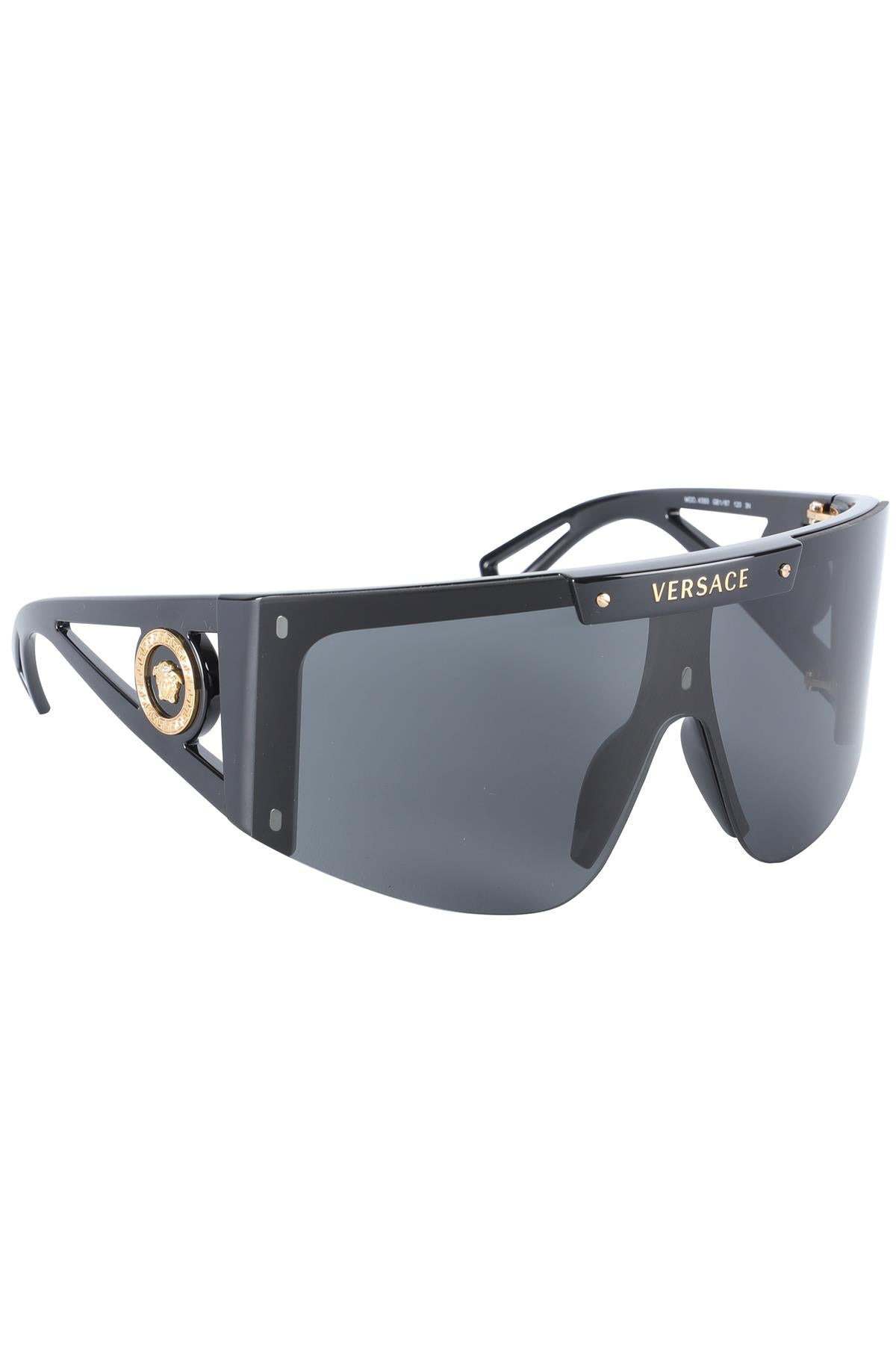 VERSACE BLACK VISOR SUNGLASSES