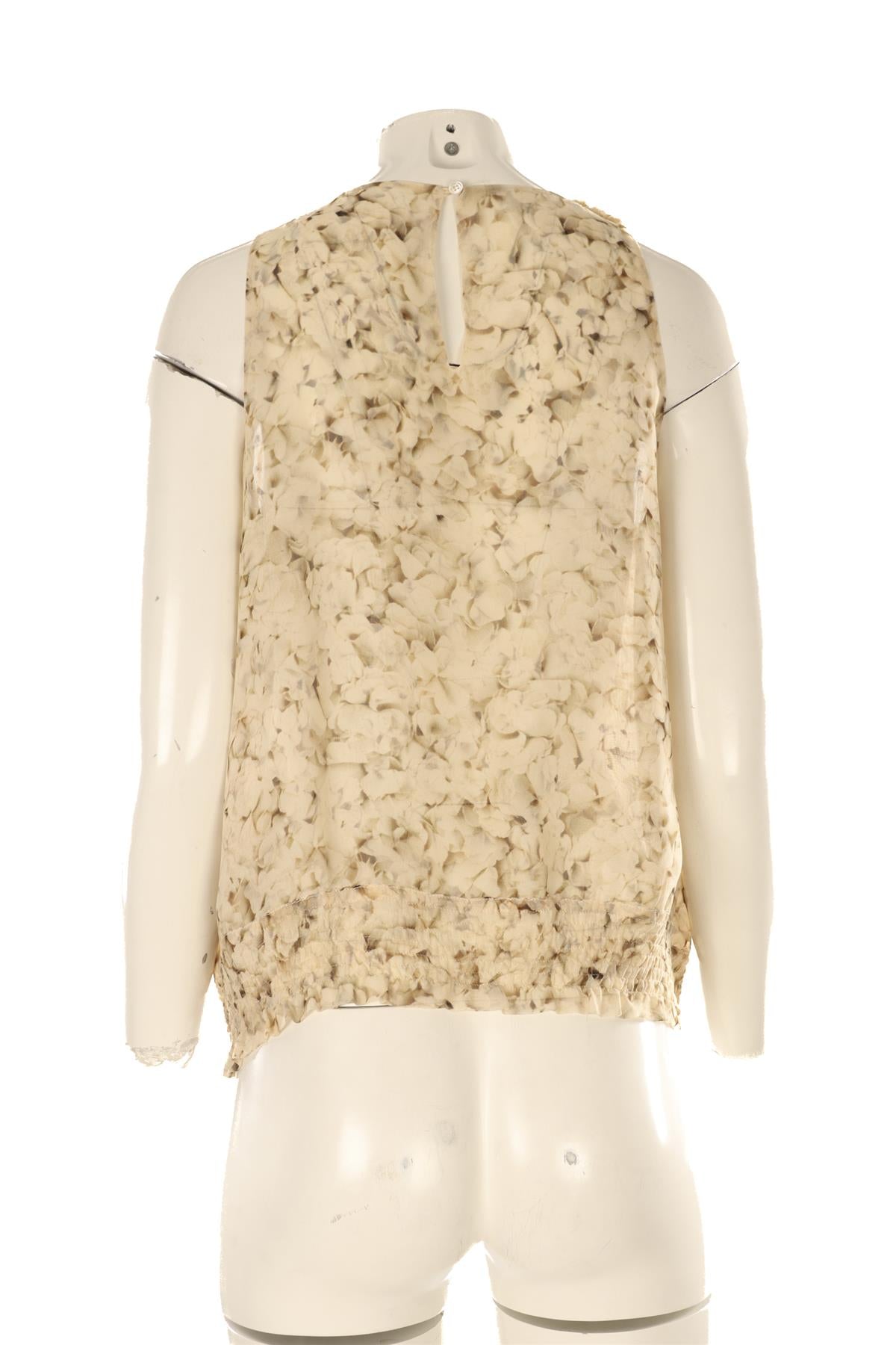 GIAMBATTISTA VALLI BEIGE SILK TOP IT 42 UK 10