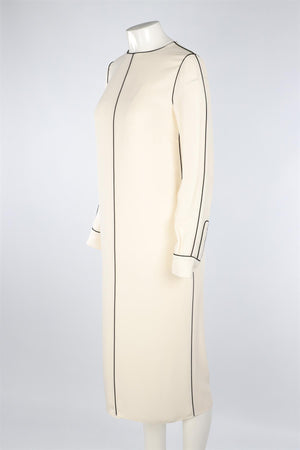 VALENTINO IVORY SILK MIDI DRESS IT 42 UK 10