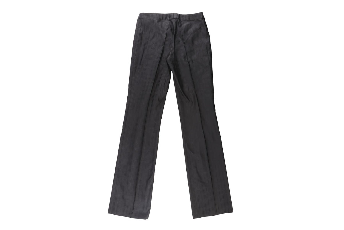 ALEXANDER MCQUEEN BLACK 2003 SILK JACKET AND PANTS SET IT 40 UK 8
