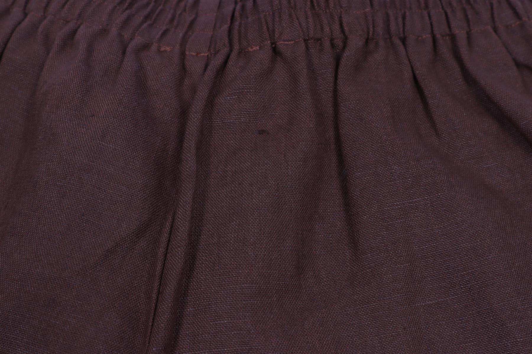 REFORMATION BROWN LINEN SHORTS XSMALL