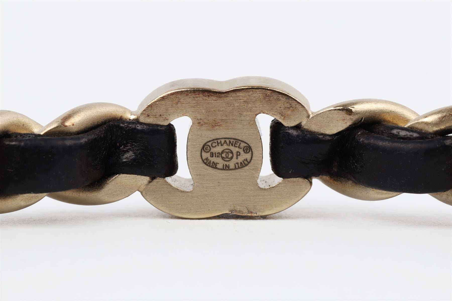 CHANEL BLACK 2012 CC CHAIN BRACELET